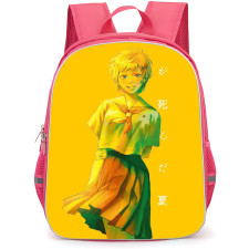 The Summer Hikaru Died Asako Backpack School Bag StudentPack - Asako Smiling Yellow Portrait Poster