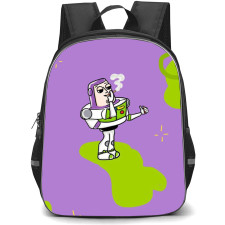 Toy Story Buzz Lightyear Backpack StudentPack - Buzz Lightyear Smoking On Purple Background