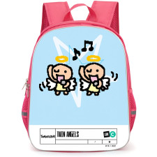Tamagotchi Backpack School Bag StudentPack - Tamagotchi Angel Twins Character Poster