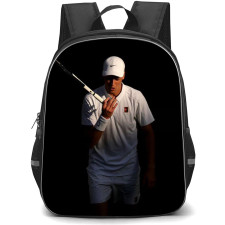 Jannik Sinner Backpack School Bag StudentPack - Jannik Sinner Holding Racket Fierce Dark Portrait