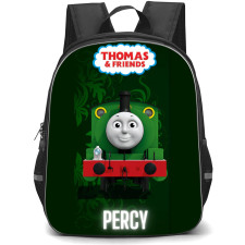 Thomas and Friends Backpack School Bag StudentPack - Percy Avatar Portrait Happy Army Green Background