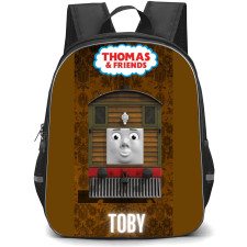 Thomas and Friends Backpack School Bag StudentPack - Toby Avatar Port Brown Background Cartoon Art