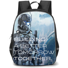 Titanfall Backpack School Bag StudentPack - Titanfall Build Better Tomorrow Together Poster