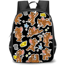 Tom And Jerry Jerry Backpack School Bag StudentPack - Jerry Expressions Vector Art Collage Sticker
