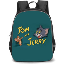 Tom and Jerry Backpack StudentPack - Tom and Jerry Portrait Deep Sea Background