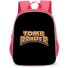 Tomb Raider Backpack School Bag StudentPack - Tomb Raider Game Logo Wordmark Sticker