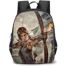 Tomb Raider Backpack School Bag StudentPack - Lara Avatar Burn Arrow Animation Art