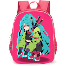Tsukimichi Moonlit Fantasy Tomoe Backpack School Bag StudentPack - Tomoe have Wavy Turquoise Blue Hair Poster