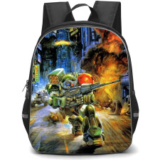 Armored Trooper VOTOMS ATM 09 ST Scopedog Backpack School Bag StudentPack - ATM 09 ST Scopedog Running Holding Gun Brush Art Portrait