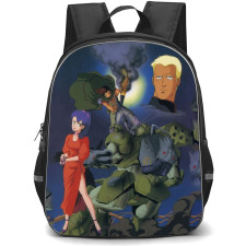Armored Trooper VOTOMS Backpack School Bag StudentPack - Armored Trooper VOTOMS Characters Killing A Robot Portrait