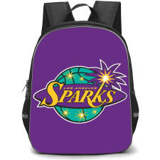 WNBA Los Angeles Sparks Backpack StudentPack - Los Angeles Sparks Logo On Purple Background
