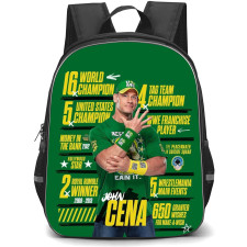 WWE John Cena Backpack School Bag StudentPack - John Cena Green Portrait Record Poster