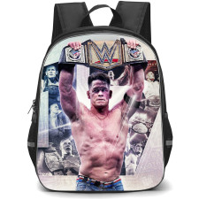 John Cena Backpack StudentPack - John Cena Holding Champion Title Retro Poster