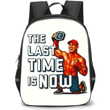 WWE John Cena Backpack School Bag StudentPack - John Cena Last Time Is Now Quote Wpap Art