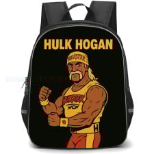 WWE Hollywood Hulk Hogan Backpack StudentPack - Hulkster WCW Retro Comic Art On Black Background