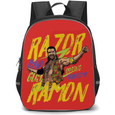 WWE Razor Ramon Backpack School Bag StudentPack - Oozing Machismo Retro Poster