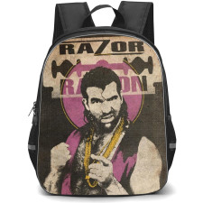WWE Razor Ramon Backpack School Bag StudentPack - Smirk Retro Portrait Poster