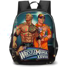 WWE Backpack StudentPack - Wrestlemania XXVIII Poster The Rock And John Cena Poster