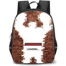Wreck It Ralph Ralph Backpack StudentPack - Ralph Silhouette Brick Wall Poster