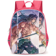 Xenoblade Dunban Backpack School Bag StudentPack - Xenoblade Dunban Holding Sword Anime Art Poster