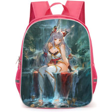 Xenoblade Nila Backpack School Bag StudentPack - Xenoblade Nila Sitting On Waterfall Painting Poster