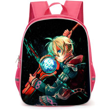 Xenoblade Shulk Backpack School Bag StudentPack - Xenoblade Shulk Holding Infinity Blade Anime Paint Art Poster