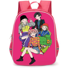 You and I Are Polar Opposites Backpack School Bag StudentPack - You and I Are Polar Opposites Characters Smiling Poster On Pink Background