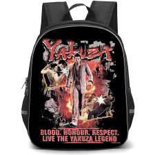 Yakuza Backpack School Bag StudentPack - Yakuza Blood Honour And Respect Retro Poster Art