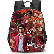 Yakuza Ichiban Kasuga Backpack School Bag StudentPack - Ichiban Kasuga Hold Up Portrait Collage