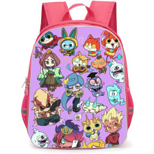 Yo-Kai Watch Backpack StudentPack - Yo-Kai Watch Characters On Purple Background