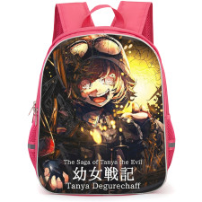 Saga Of Tanya The Evil Tanya Von Degurechaff Backpack School Bag StudentPack - Tanya Von Degurechaff War Zone Anime Illustration Poster