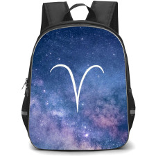 Zodiac Sign Aries Backpack StudentPack - Aries Sign On Galaxy Background