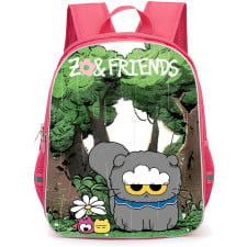 Zo And Friends Backpack School Bag StudentPack - Zo And Friends Rainy Forest Kawaii Character Illustration Art Poster