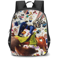 Zootopia Backpack Student Pack - Judy And Nick Smile Pattern Background