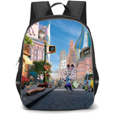 Zootopia Backpack Student Pack - Judy And Nick Walking On Road Portrait