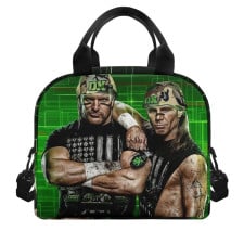 WWE Lunch Box - WWE DX Army Triple X And Shawn Michaels Standing On Green Background