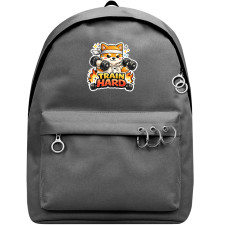Dog Train Hard Text Quote Backpack School Bag - Superpack Pro Black