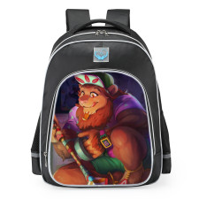 Smite Anhur Cool Cat Skin School Backpack