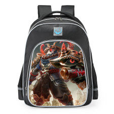 Smite Ares Oni Guardian Skin School Backpack