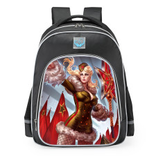 Smite Athena Red Star Skin School Backpack