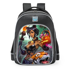 Smite Awilix Feline Fashion Skin School Backpack