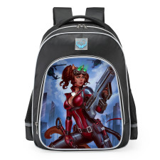Smite Bastet Crimson Ops Skin School Backpack