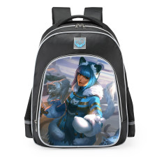 Smite Bastet Snow Kitten Skin School Backpack