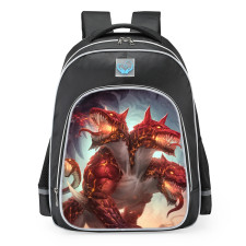 Smite Cerberus Crimson Keeper Skin School Backpack