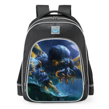 Smite Cthulhu Golden Skin School Backpack
