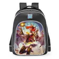 Smite Discordia Clockwork Chaos Skin School Backpack