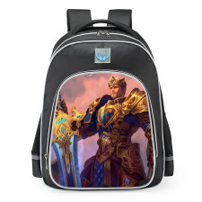 Smite King Arthur Golden Skin School Backpack