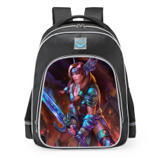Smite Freya Northern Lights Skin School Backpack