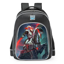 Smite Hachiman Cyber Samurai Skin School Backpack