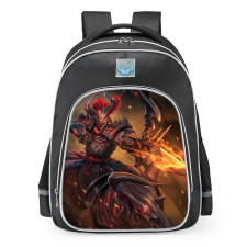 Smite Hachiman Oni Musha Skin School Backpack